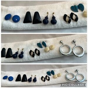 Retro 90’s Earrings, Various Styles - 7 Pair